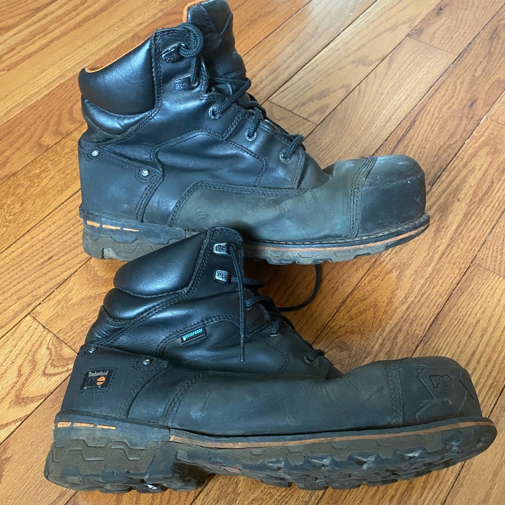 Mens‎ Timberland Pro Boondock 6” Waterproof Composite Work Boots Leather Sz 13.5